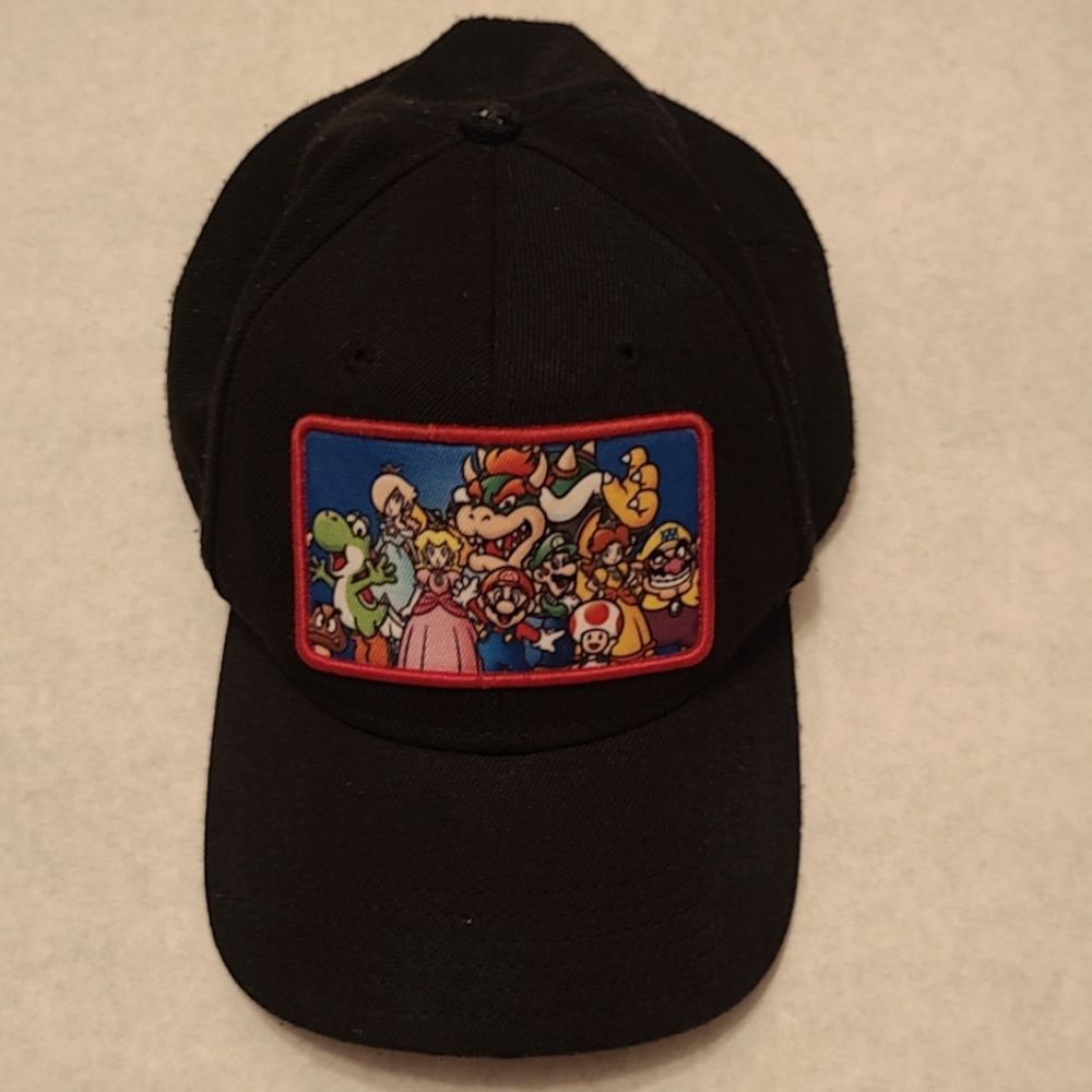 Super Mario black adjustable cap